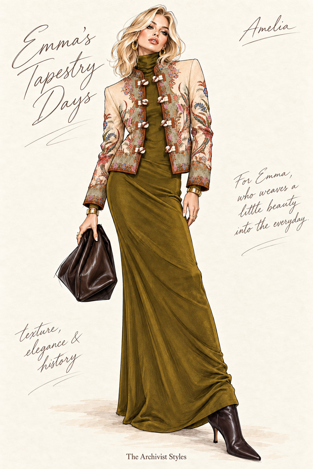 Published Tapestry Days illustration, shown full-length.